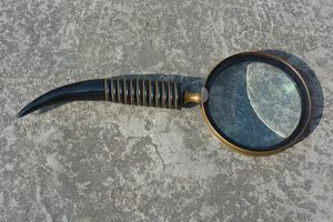 Vintage Brass Magnifying Glass for Reading <b>Study</b> Decorative <b>Desk</b> Accessory Antique Style Handheld Magnifier for Office - Product Image 6