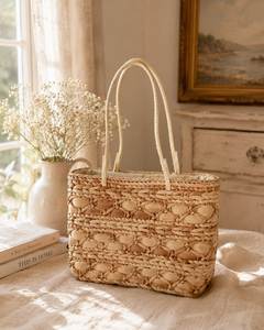 Bolso de Mimbre de Jacinto de Agua Tradicional Vietnamita, Estilo Retro, Bolso de Mano para Vacaciones - Product Image 3