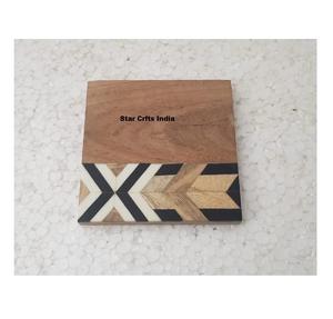 Plateau à fromage de style européen en résine d'ardoise et bois d'acacia, design moderne et artistique, assiettes de Noël, style luxueux - Product Image 6