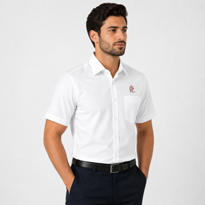 Premium Men <b>Half</b> Sleeve Dress <b>Shirt</b> Casual Lightweight Cotton Fabric Breathable Quick Dry Turn-down Collar Summer - Product Image 3