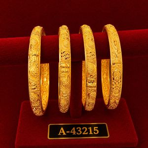 Women's 24K Gold Plated Geometric Trendy Zircon Alloy <b>Bangles</b> for Party Occasion A-432152 - Product Image 1