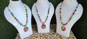 สร้อยคอทองเหลืองคุณภาพพรีเมียมประดับลูกปัดสไตล์ชาติพันธุ์ รูปทรงหยดน้ำและหัวใจ ทำด้วยมือ ประดับด้วยหินแท้ สำหรับผู้หญิง แฟชั่นทันสมัย เหมาะสำหรับงานคริสเตียน - Product Image 4