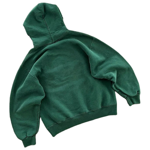 Wholesale Custom <b>Vintage</b> Grey Zip Up Hoodie <b>Sweatshirt</b> Plain Heavyweight Fleece <b>Oversized</b> Drop Shoulder Full Zip Casual Wear - Product Image 3