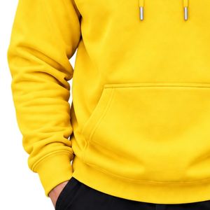 Sweat-shirt à capuche doré pour homme, manches longues, décontracté, avec logo personnalisé, streetwear, sportswear, haut de gamme, fabricant Shoukat Apparel, vente en gros - Product Image 5