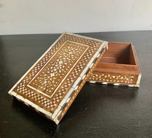 Modern High Quality Wooden Bone Inlay Jewelry Box Handmade Decorative Storage Organizer Customized Capacity for Rings Earrings - Product Image 2
