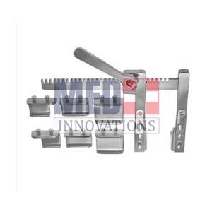 Instruments chirurgicaux Burford Rib Retractor avec deux paires de lames 47x62mm + 65x62mm, propagation 200 mm par Med Innovations - Product Image 3