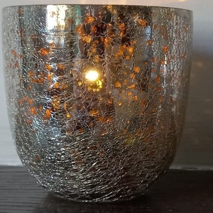 แก้วผสมสีส้มและสีเงิน - Product Image 2