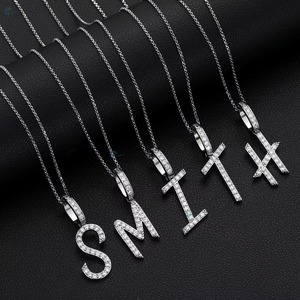 Custom Moissanite Letter <b>Pendant</b> 925 <b>Silver</b> Rhodium Plated Luxury <b>Initial</b> Charms Everyday Wear Jewelry Fashion Rapper <b>Pendant</b> - Product Image 5