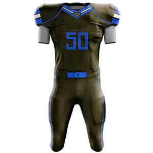 Tenues de football américain sur mesure, professionnelles, grandes tailles, manches courtes, imprimées, respirantes, séchage rapide, ensemble pour adultes - Product Image 4