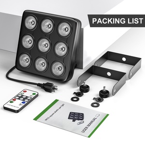 Faro Par Quadrato RGBW a 9 LED, Illuminazione per Effetti Scenici con Telecomando, DMX512, Attivazione Sonora per DJ, Spettacoli, Concerti, Feste, KTV - Product Image 6