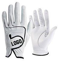 Guantes de Golf sin Dedos de Cuero Genuino para Hombre, Transpirables, Antideslizantes, Ligeros y Flexibles para un Agarre Mejorado