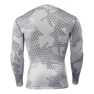 Custom <b>Men's</b> Long Sleeve <b>Compression</b> <b>Shirt</b> Quick Dry Anti-Bacterial Rash Guard Gym Running Fitness Sportswear OEM Digital Print - Product Image 2