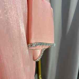 Abaya Musulmana Moderna de Lujo con Abertura Frontal Estilo Dubái para Mujer, Vestido Largo Informal, Elegante y Modesto, Kimono Islámico con Cinturón, Cuello Barco y Manga Larga - Product Image 3