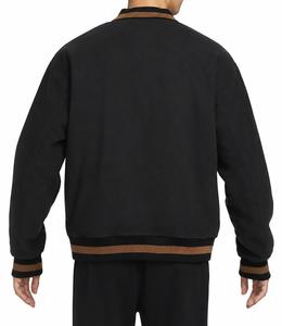 Chaqueta Varsity Impermeable para Hombre, Color Sólido, Cierre de Botones, Corte Regular Informal, Detalles en Negro y Marrón, Poliéster, para Invierno - Product Image 2