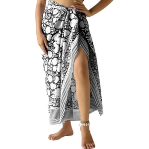 100% Cotton Sarong Cover Up for Women Indian Block Print Beach <b>Wrap</b> Skirt Long Boho <b>Swimsuit</b> Bikini - Product Image 3