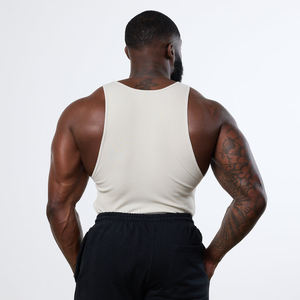 <b>Men's</b> Solid <b>Black</b> Knitted O-Neck <b>Tank</b> <b>Top</b> Breathable Casual Wear - Product Image 4
