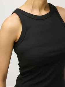 เสื้อกล้ามทรงเข้ารูปคอสูง ผ้าริบเนื้อนุ่ม ยืดได้สี่ทิศทาง น้ำหนักเบา เหมาะสำหรับโยคะ ฟิตเนส หรือใส่ลำลอง - Product Image 5