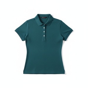 Camiseta Polo de Corte Ajustado para Mujer, Manga Corta Informal con Cuello Camisero, Transpirable, Precio Razonable, Servicio OEM - Product Image 1