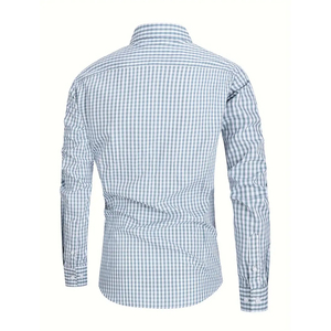 เสื้อเชิ้ตผู้ชายจากโรงงาน OEM ผ้าฝ้ายทวิล 100% ชุดยูนิฟอร์มธุรกิจ แขนยาว ขายส่ง - Product Image 5