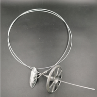 Kit d'ancrage au sol en aluminium avec plaque de fixation rapide - Ancrage facile à accrocher avec câble de 48 pouces de long x 1/8 pouce