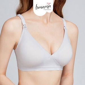 บราให้นมบุตรไร้โครง Bmama Grey Seamless แบบไร้สาย สำหรับสาวไซส์เล็ก แผ่นซับในถอดได้ สายปรับได้ ขายส่ง - Product Image 2