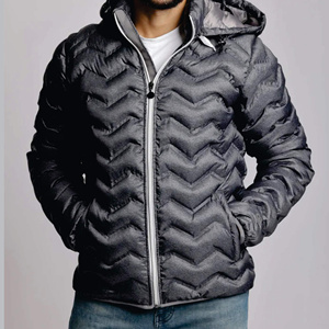 Classic Men's Waterproof Breathable Black V-neck Puffer Jacket Lightweight Winter Casual Streetwear <b>Covered</b> <b>Button</b> Closure - Product Image 3