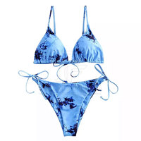 Bikini de plage pour femme, fabriqué au Pakistan, de haute qualité, avec logo sur le devant, 2 pièces, taille haute, décolleté en V profond, tissu respirant à séchage rapide