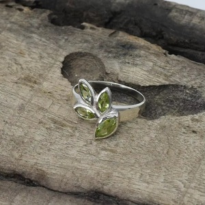 Natural <b>Peridot</b> Gemstone <b>Ring</b> Handmade in 925 Sterling Silver Elegant Green Stone Statement <b>Ring</b> for Women Solid Silver Jewelry - Product Image 2