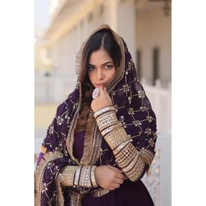 WAINE COLOUR READYMADE ALIA CUT ROBE avec DUPATTA SET-KKA-1070 Ensembles pour femmes - Product Image 3