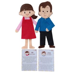 Juego de Marionetas de Dedo de Felpa Premium PO, Lindas Marionetas Familiares, Suaves, Seguras, Creativas, Educativas, Hechas a Mano en Indonesia - Product Image 3