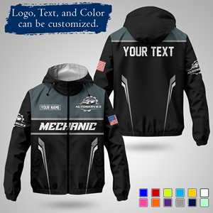 Chaqueta de Trabajo Mecánica Personalizada, Manga Larga, Resistente al Viento, Impermeable, de Secado Rápido, Transpirable, Uniforme de Garaje de Poliéster, Unisex, para Todas las Estaciones - Product Image 1