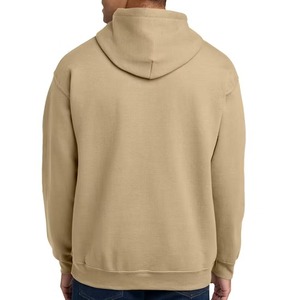 Sweat-shirt à capuche en molleton uni pour homme, coupe classique, décontracté, pour l'automne, 100% coton tricoté, manches longues, rouge - Product Image 4