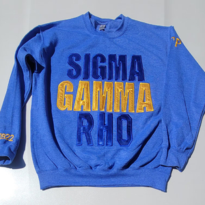 Sigma Gamma Rho Sorority Broderie Femmes Sweat Ras Du Cou | SGRho Sorority Brodé Dames Style Personnalisé Crewneck - Product Image 6
