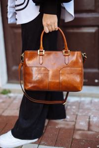 Sac à bandoulière pour femme en cuir véritable personnalisable, style vintage portable, haute qualité LTB-0160 - Product Image 4