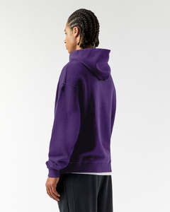 Sweat à capuche OEM pour homme, qualité supérieure, logo personnalisé, coupe ample, violet foncé, molleton épais 500 GSM en coton, pull à capuche - Product Image 4