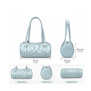 Sac à bandoulière matelassé tendance avec broderie florale, léger, fermeture éclair, sangle unique, pour voyage et usage quotidien - Product Image 2