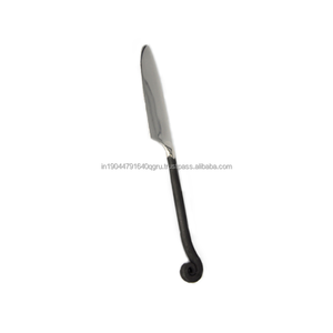 Juego de Cubiertos de acero inoxidable de alta calidad de 6 piezas de plata antigua y negro que incluye cuchara para bodas, hogar, hoteles, restaurantes - Product Image 2