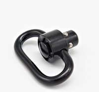 Attache de sangle pivotante à bouton-poussoir 1,25'' robuste à dégagement rapide, noire