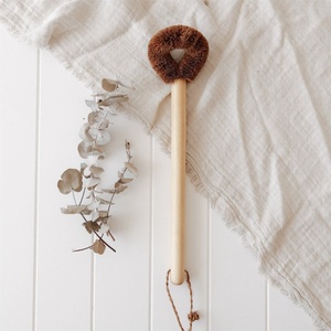 Ensemble de brosses de toilette en fibre de coco à long manche, brosses en fibres naturelles, produit de nettoyage pour salle de bain - Product Image 2