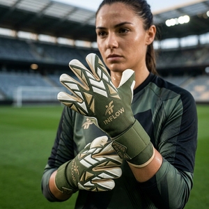 Gants de gardien de but de football Inflow Opera-Length en plumes de dinde, gants tactiques de sport, design durable, noirs, mode, cyclisme, extérieur - Product Image 6