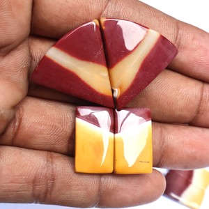 2025 Mookaite jaspe Cabochon paire pierres précieuses en vrac naturelles Design créatif fabrication de bijoux ovale poire fantaisie coussin en gros - Product Image 2