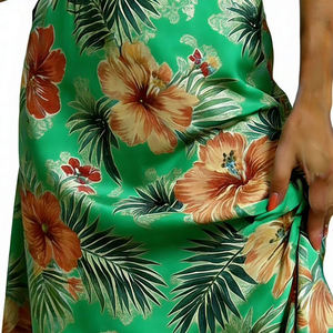Vestido Maxi de Playa para Mujer, Estilo Hawaiano, con Bordado Floral Tropical, Cintura Natural, para Otoño, Vacaciones en la Isla, Estilo Hip Hop, Fluido, Estilo Aloha, 100% Algodón - Product Image 3