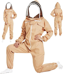Combinaison d'apiculteur de haute qualité 2026, protection intégrale avec voile, couleur beige, coupe classique, pour l'apiculture - Product Image 6