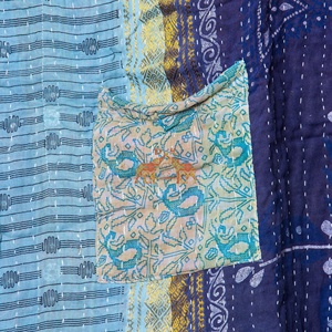 New Arrival Vintage Cotton Floral Printed Women Wear Night Soft and Comfortable Kantha Quilted <b>Kaftan</b> - Product Image 2