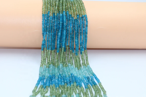 Cuentas de rondelle facetadas de apatita múltiple Natural, hebra de cuentas de apatita de 4 mm y 13 pulgadas para la fabricación de joyas - Product Image 3