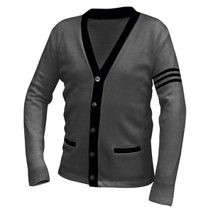 Suéter Cárdigan de Diseño Exclusivo para Hombre, Antiarrugas, Manga Larga, Cuello en V, Talla Grande, para Invierno, Cierre con Botones, Ligero - Product Image 1