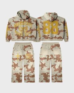 Conjunto de Sudadera con Cremallera y Pantalones Camo Brand State Profit Dept, Chándal Oversize Estilo Urbano Fabricante de Marca Privada OEM - Product Image 1