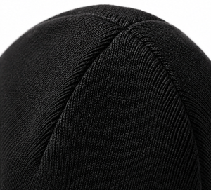 Gorro de Invierno Acrílico Negro con Puño, Color Sólido, Personalizable con Logotipo - Product Image 3