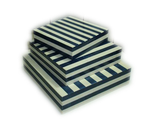 Juego de Cajas Redondas de Cerámica Hechas a Mano con Tapa, Pintadas a Mano con Patrón Geométrico Azul y Blanco, Decoración Ligera para el Hogar - Product Image 3