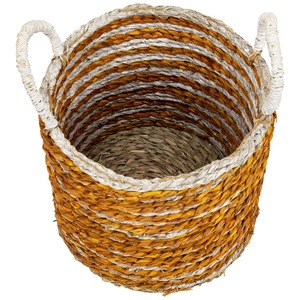 Ensemble de 4 paniers en jonc de mer de couleurs mélangées, faits à la main, paniers de rangement, vente en gros, écologiques, fabriqués au Vietnam - Product Image 4